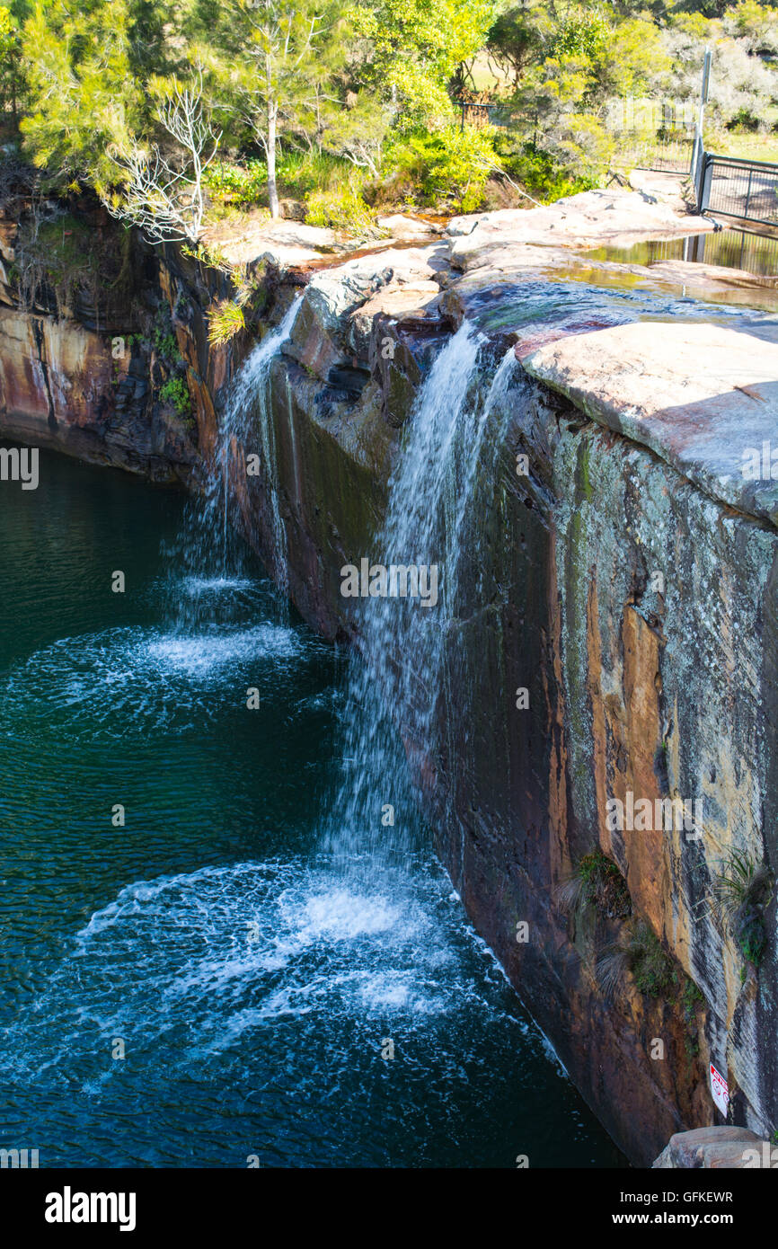 Coote Creek waterfall at Wattamolla Royal National Park Sydney Australia Stock Photo