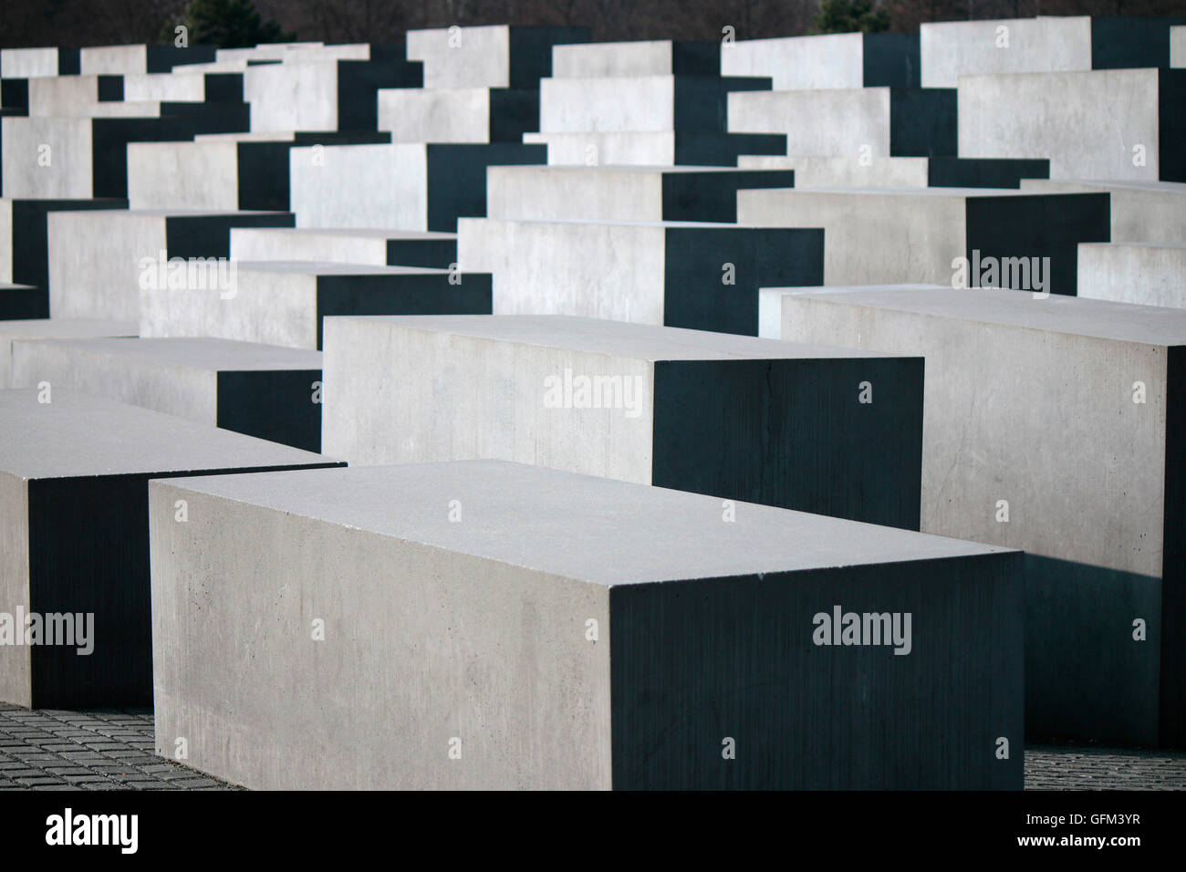 Holocaust Mahnmal, Berlin. Stock Photo