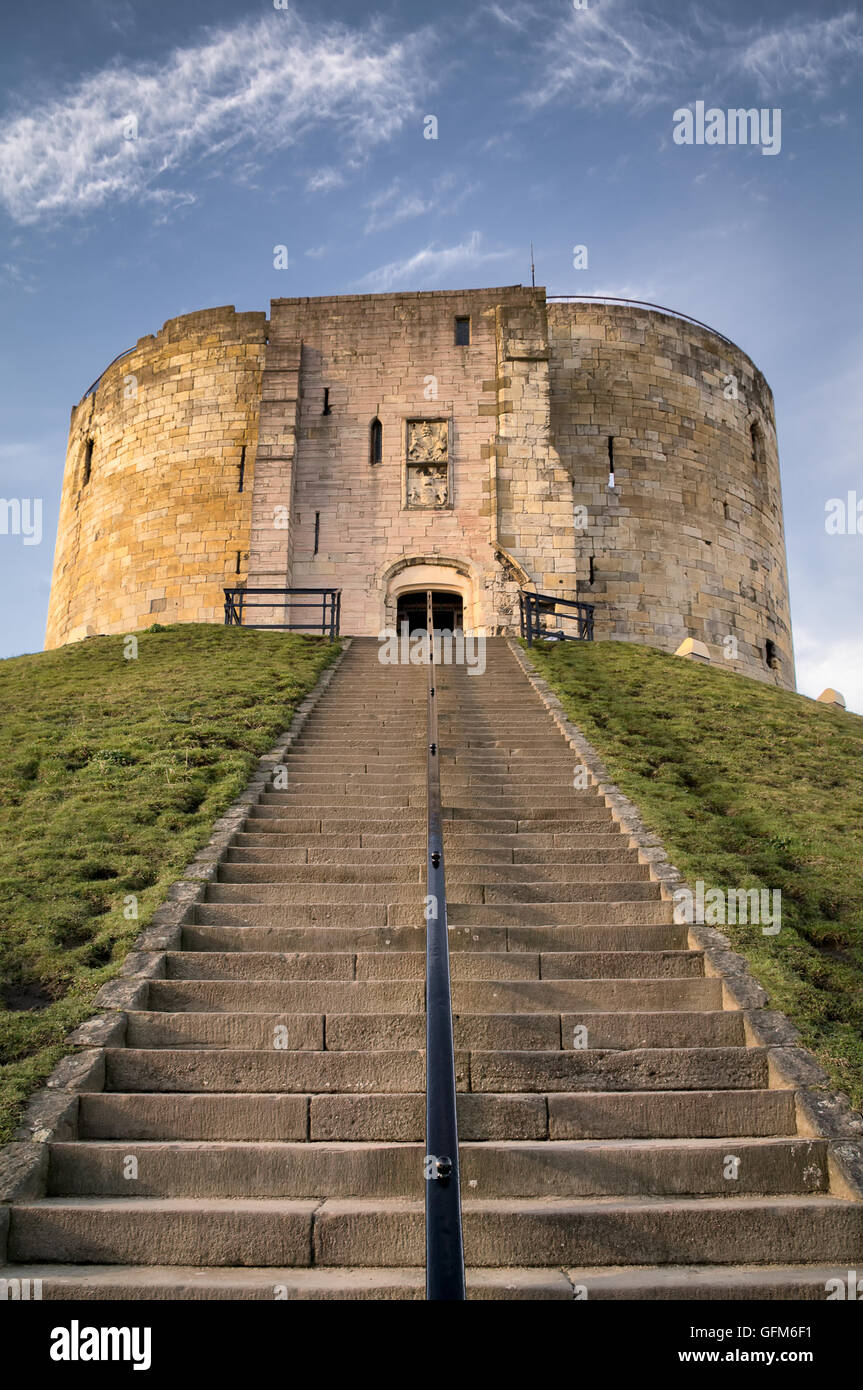 York Castle in the city of York, England, is a fortified complex comprising, over the last nine