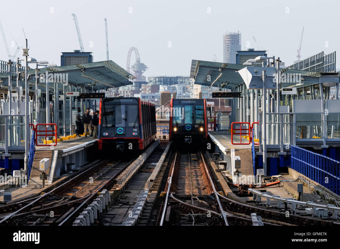West India Quay DLR station in London England United Kingdom UK Stock Photo
