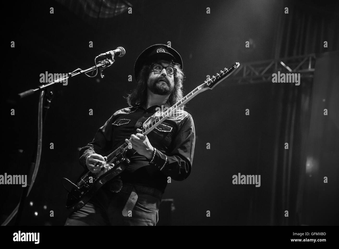 Las Vegas, Nevada, USA. 31st July, 2016. Sean Lennon pictured as he performs with The Claypool Lennon Delirium at Brooklyn Bowl at The Linq in Las vegas, NV on July 31, 2016.  © MediaPunch Inc/Alamy Live News Stock Photo