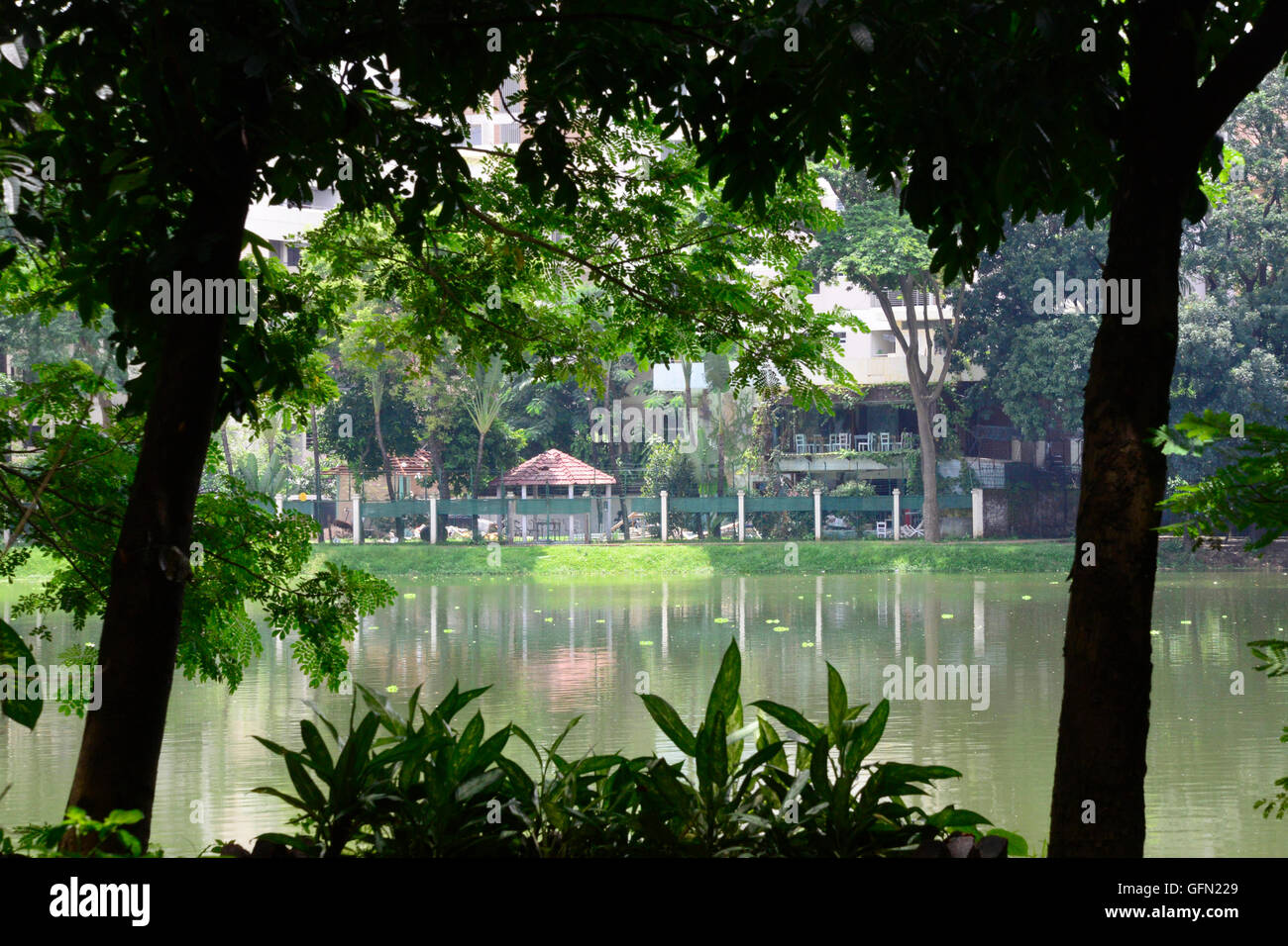 Dhaka, Bangladesh. 01st Aug, 2016. A view of Holey Artisan Bakery restaurant in Dhaka on August 1, 2016, in a street leading to the entrance of a Holey Artisan Bakery restaurant which was the site of a bloody siege that ended in the death of seventeen foreigners and five Bangladeshis on July 1. Credit:  Mamunur Rashid/Alamy Live News Stock Photo