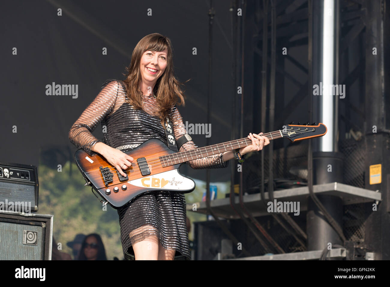 Chicago, Illinois, USA. 31st July, 2016. Bassist NIKKI MONNINGER of