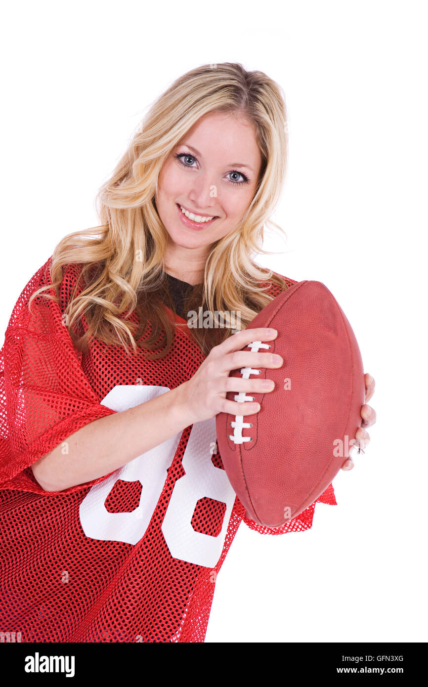 women in football jerseys