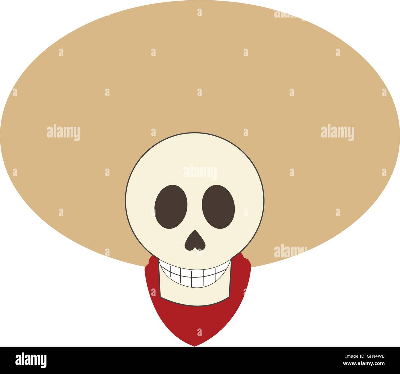 Skeleton Mariachi Long Sleeve Graphic Tee main image 1