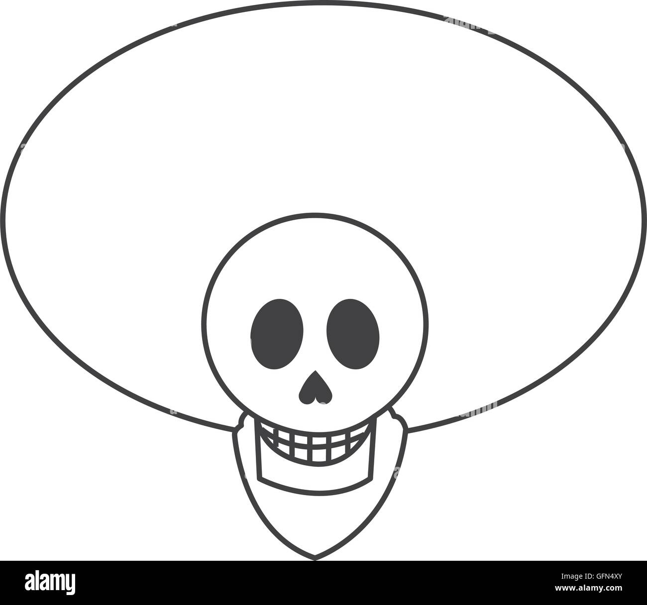 skull with mexican hat icon Stock Vector Image & Art - Alamy