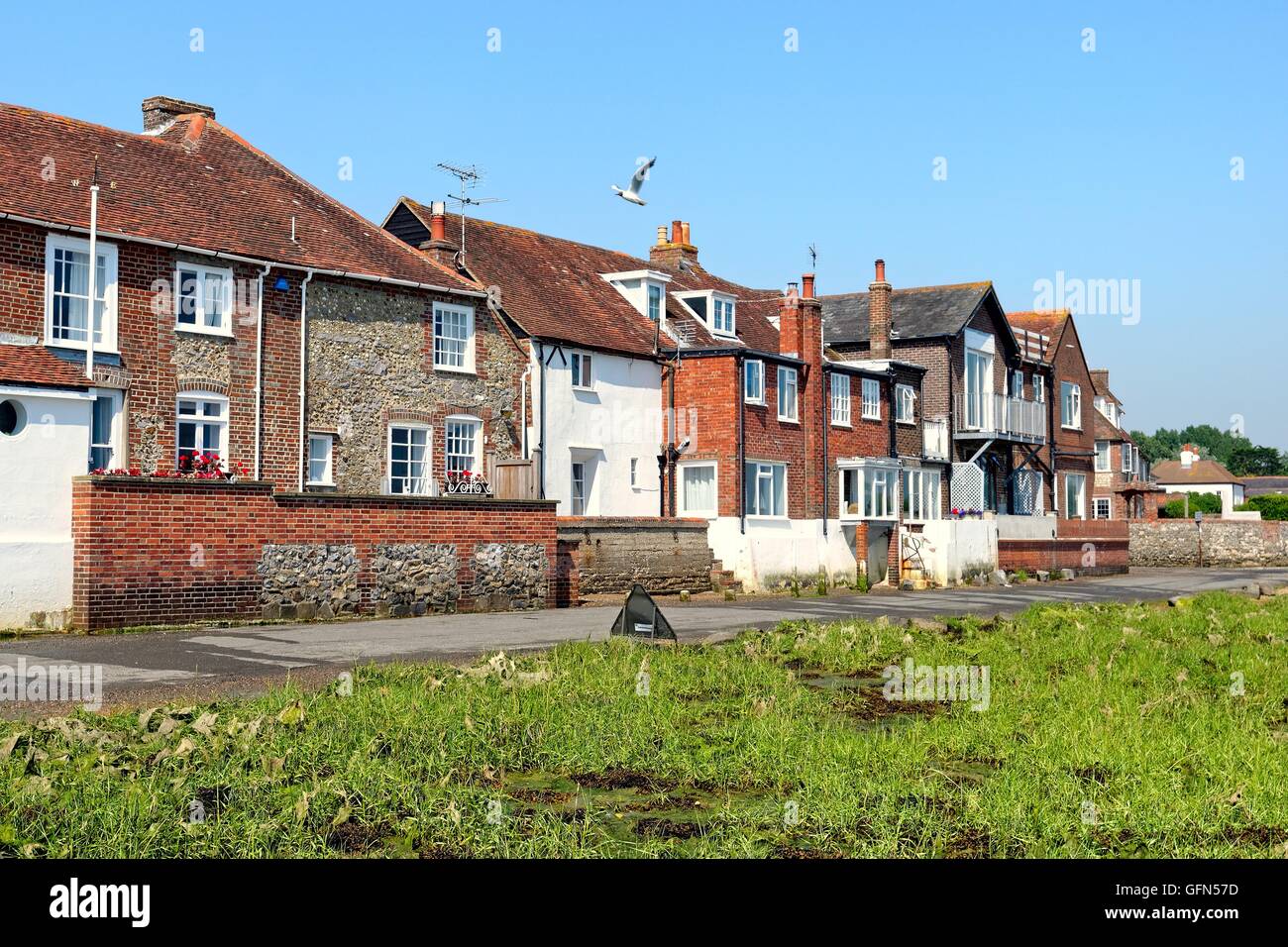 Houses on the waterfront at Bosham West Sussex UK Stock Photo Alamy