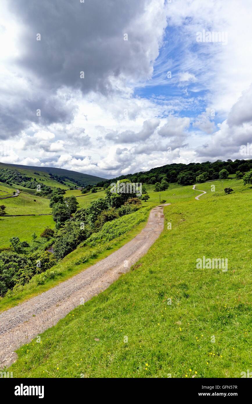Yorkshire dales in upper Wharfedale UK Stock Photo