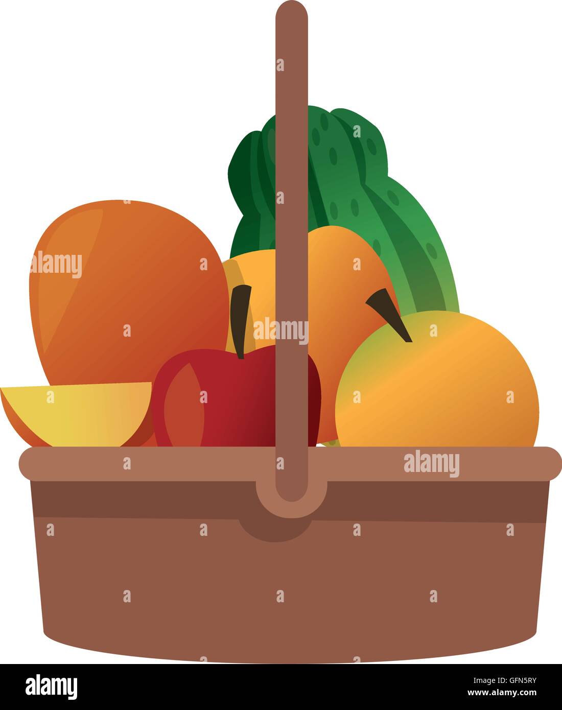 fruit basket icon Stock Vector Image & Art Alamy