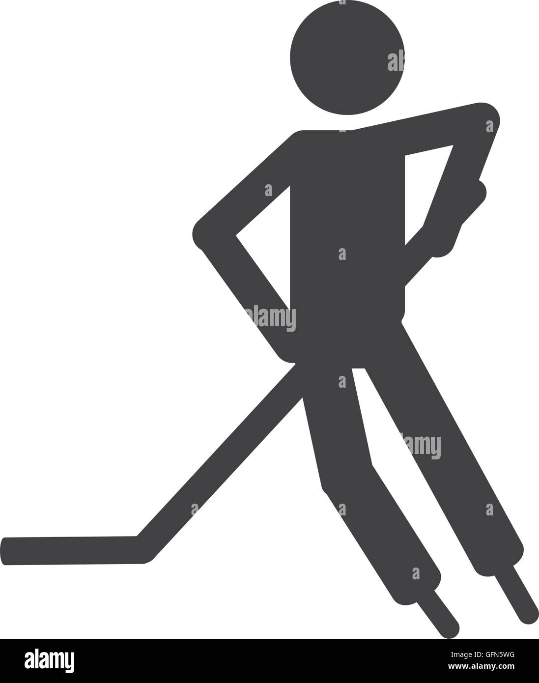 hockey player icon Stock Vector Image & Art - Alamy