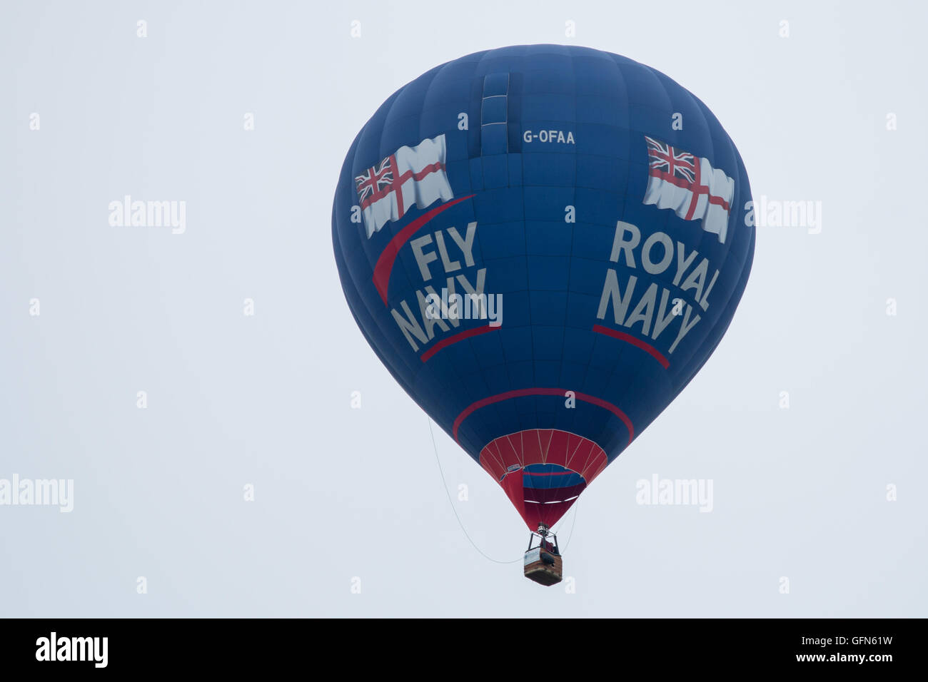Photo of the 'Fly Navy' Royal Navy Hot air balloon Stock Photo