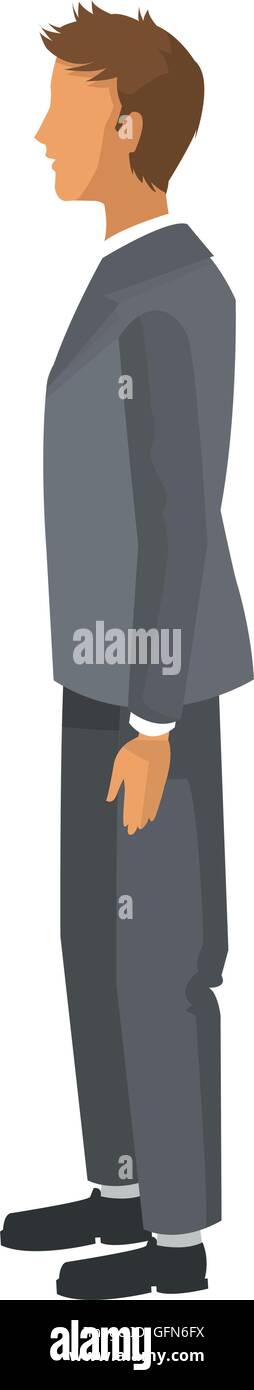 businessman standing profile icon Stock Vector Image & Art - Alamy