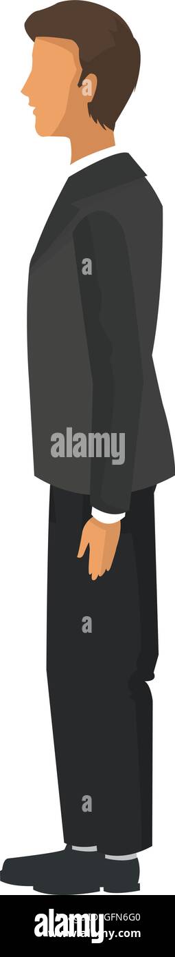 businessman standing profile icon Stock Vector Image & Art - Alamy
