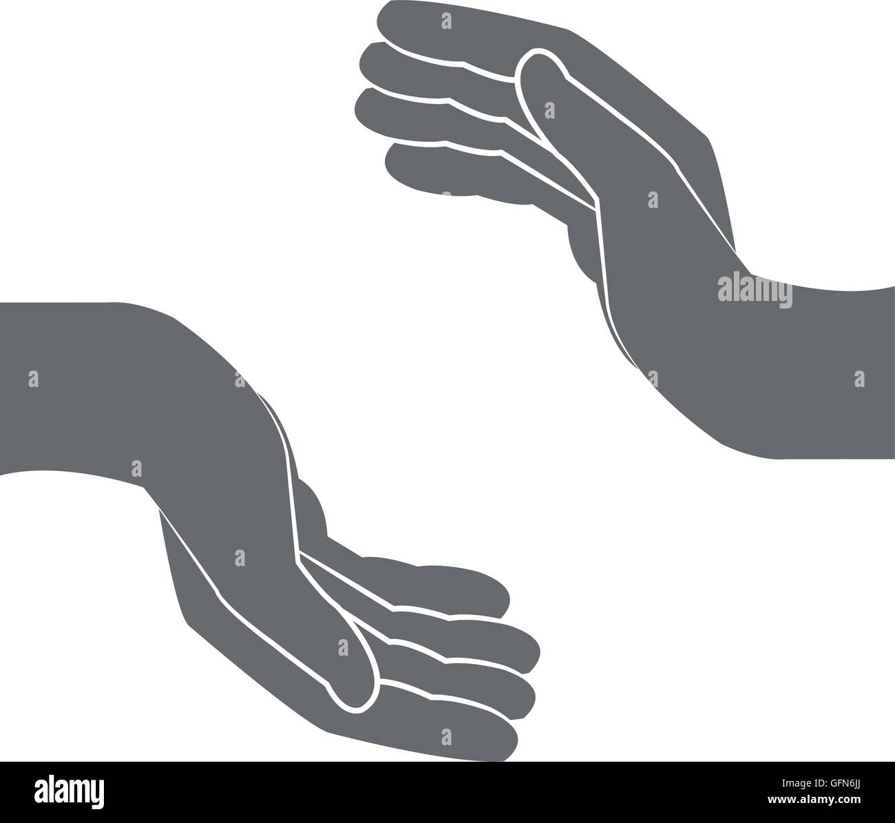 open hand icon Stock Vector Image & Art - Alamy