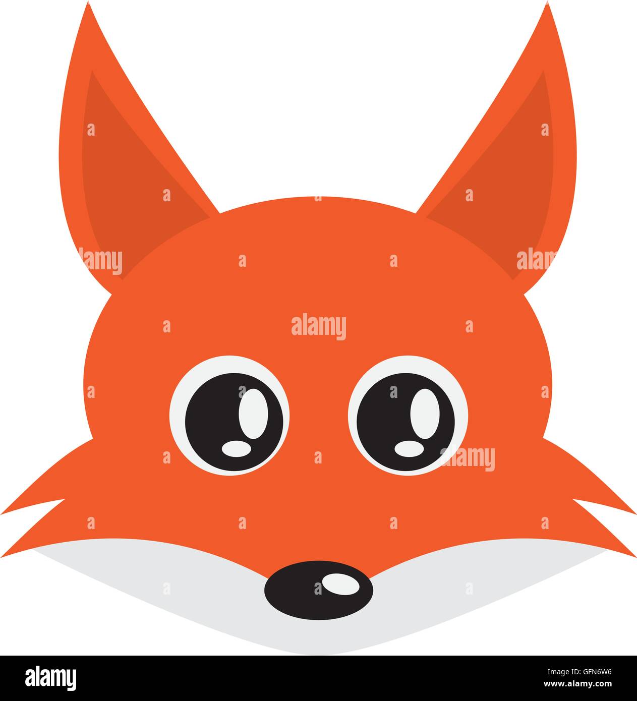 cute fox cartoon icon Stock Vector