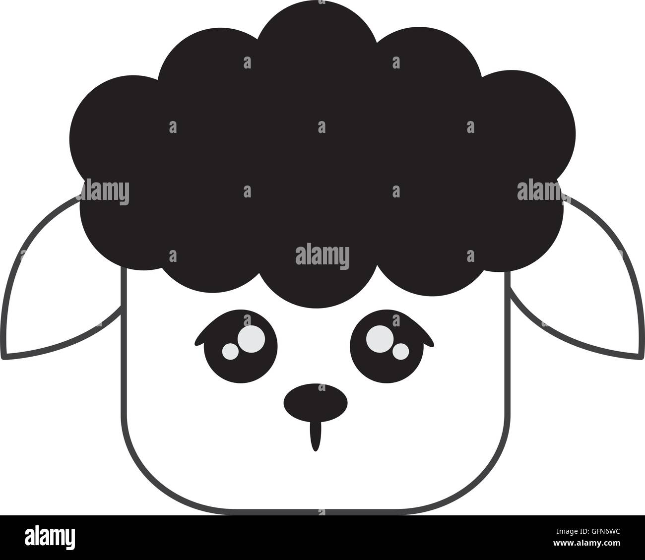 cute sheep cartoon icon Stock Vector Image & Art - Alamy