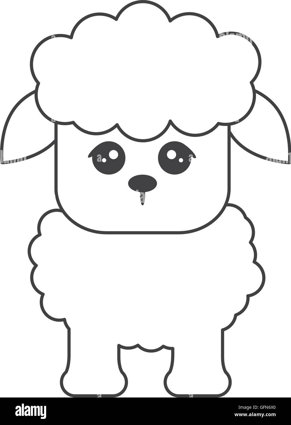 cute sheep cartoon icon Stock Vector Image & Art - Alamy