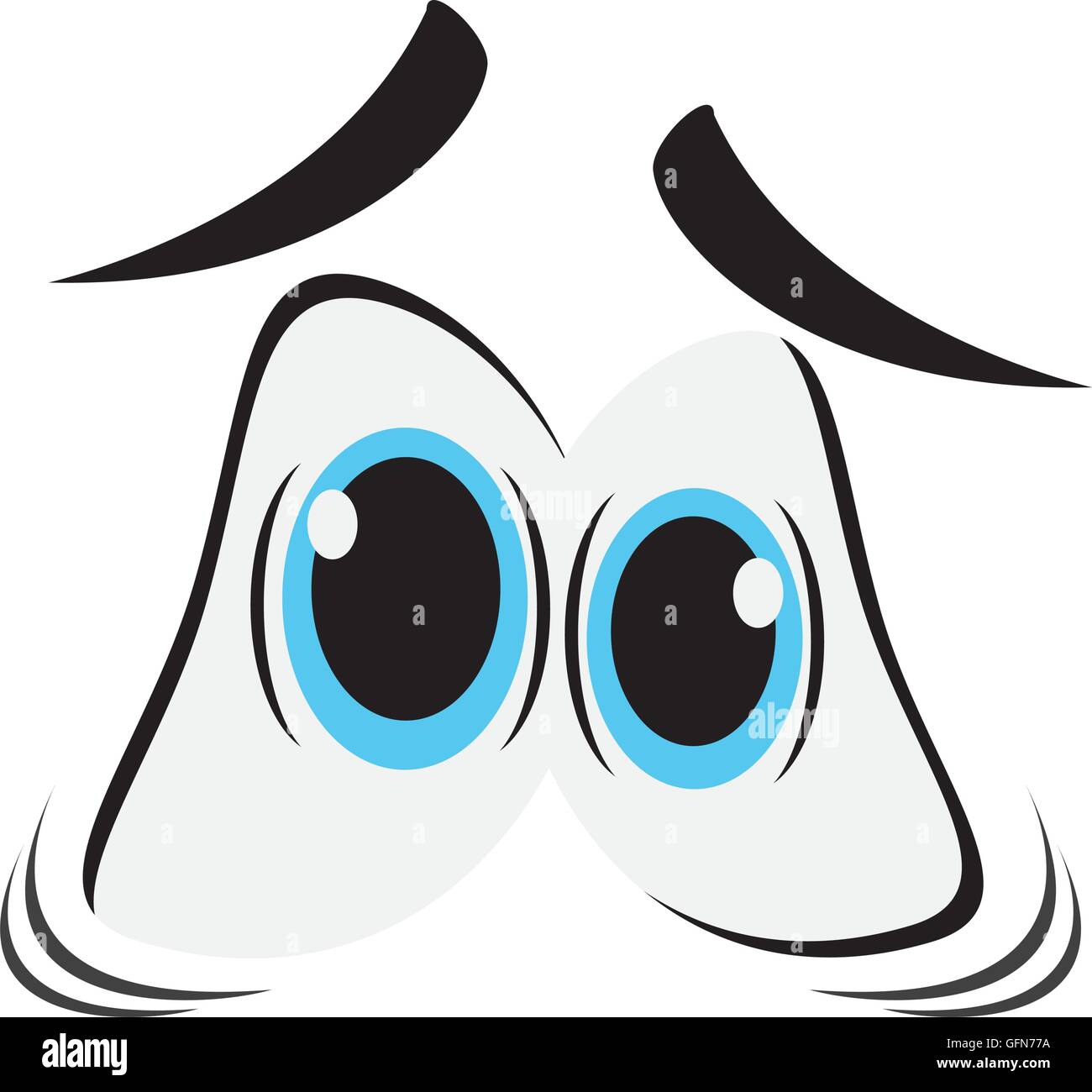 frightened cartoon eyes icon Stock Vector Image & Art - Alamy