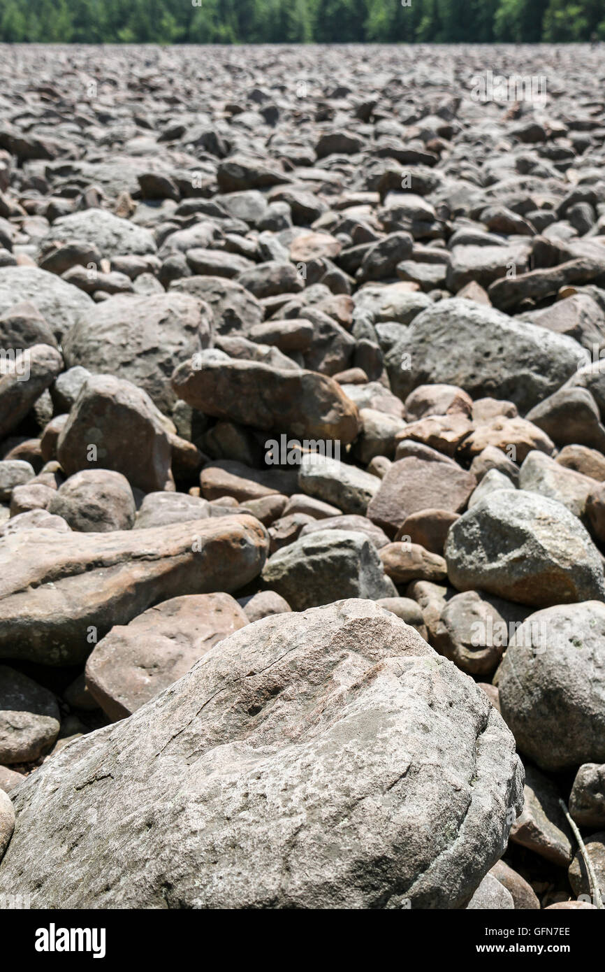 Boulder Field, Hickory Run State Park, Carbon County, Pennsylvania Stock Photo