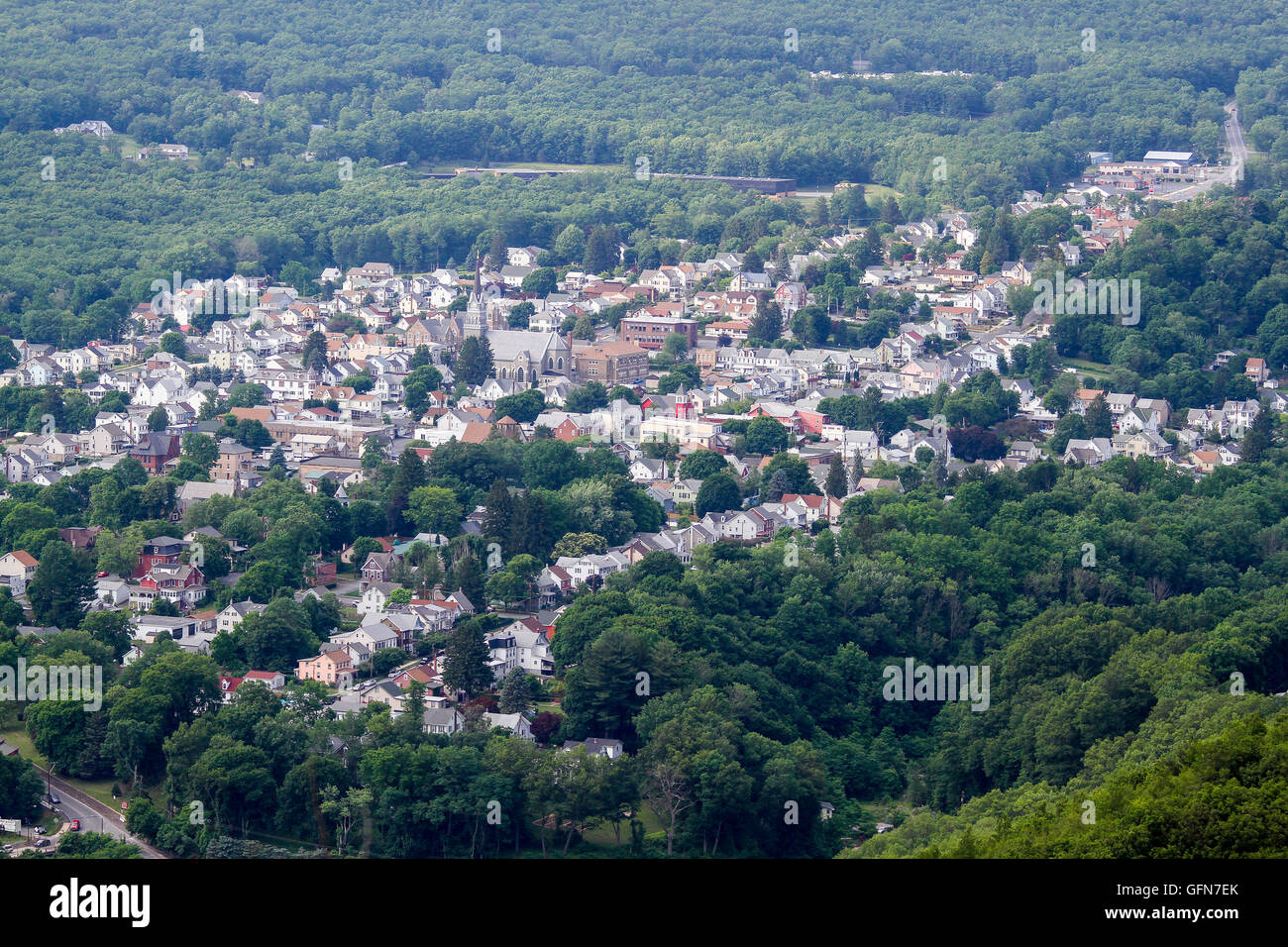 An aerial view of Jim Thorpe, Pennsylvania Stock Photo Alamy
