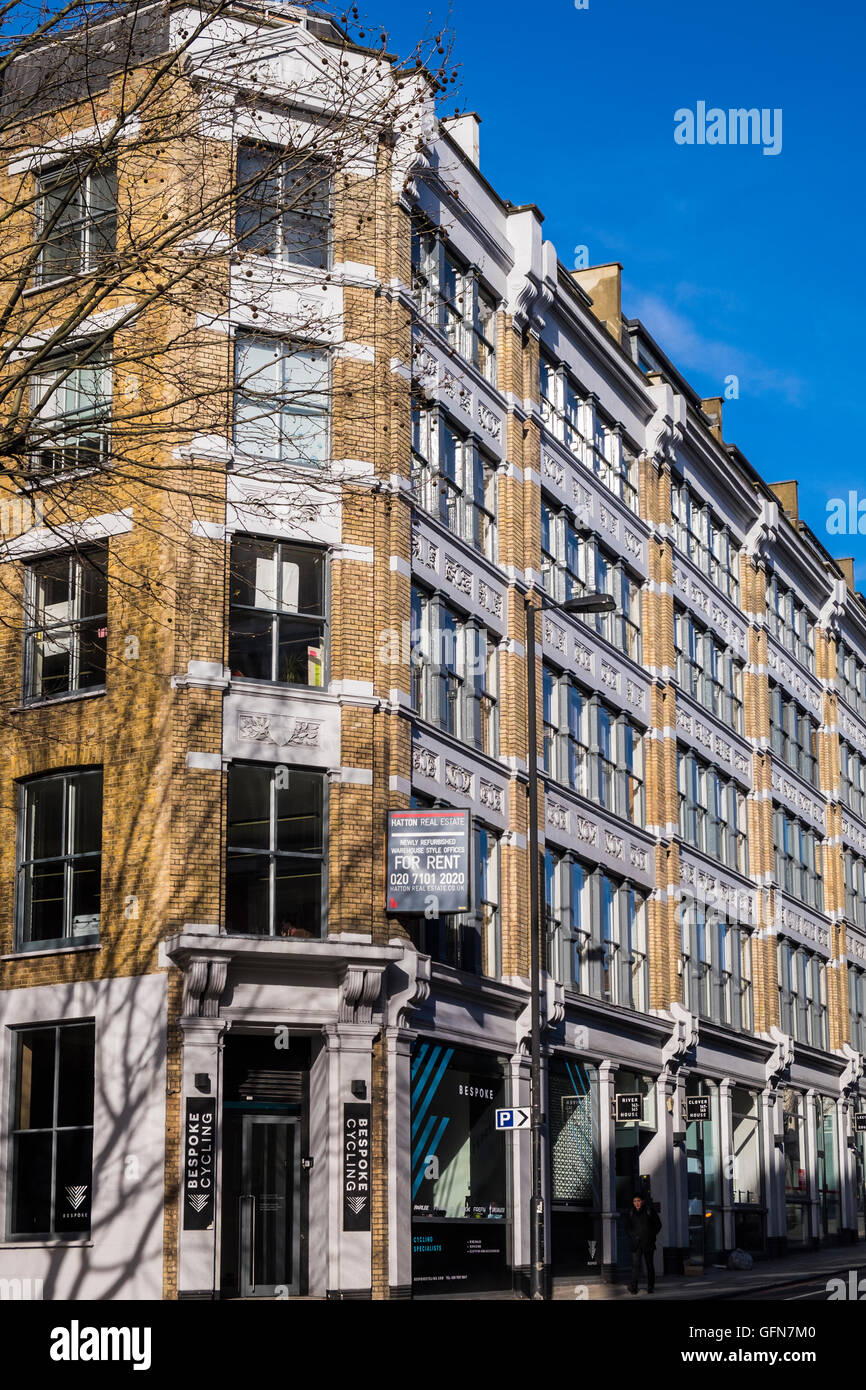 Farringdon Road buildings, Clerkenwell, London, England, U.K Stock