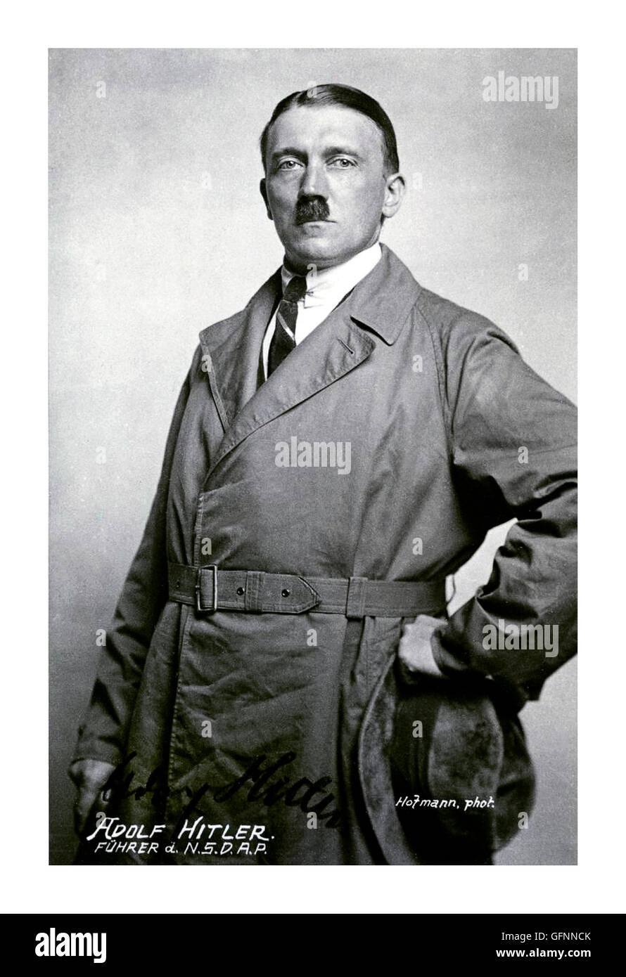Studio portrait of Hitler taken in 1920's by his personal Stock ...