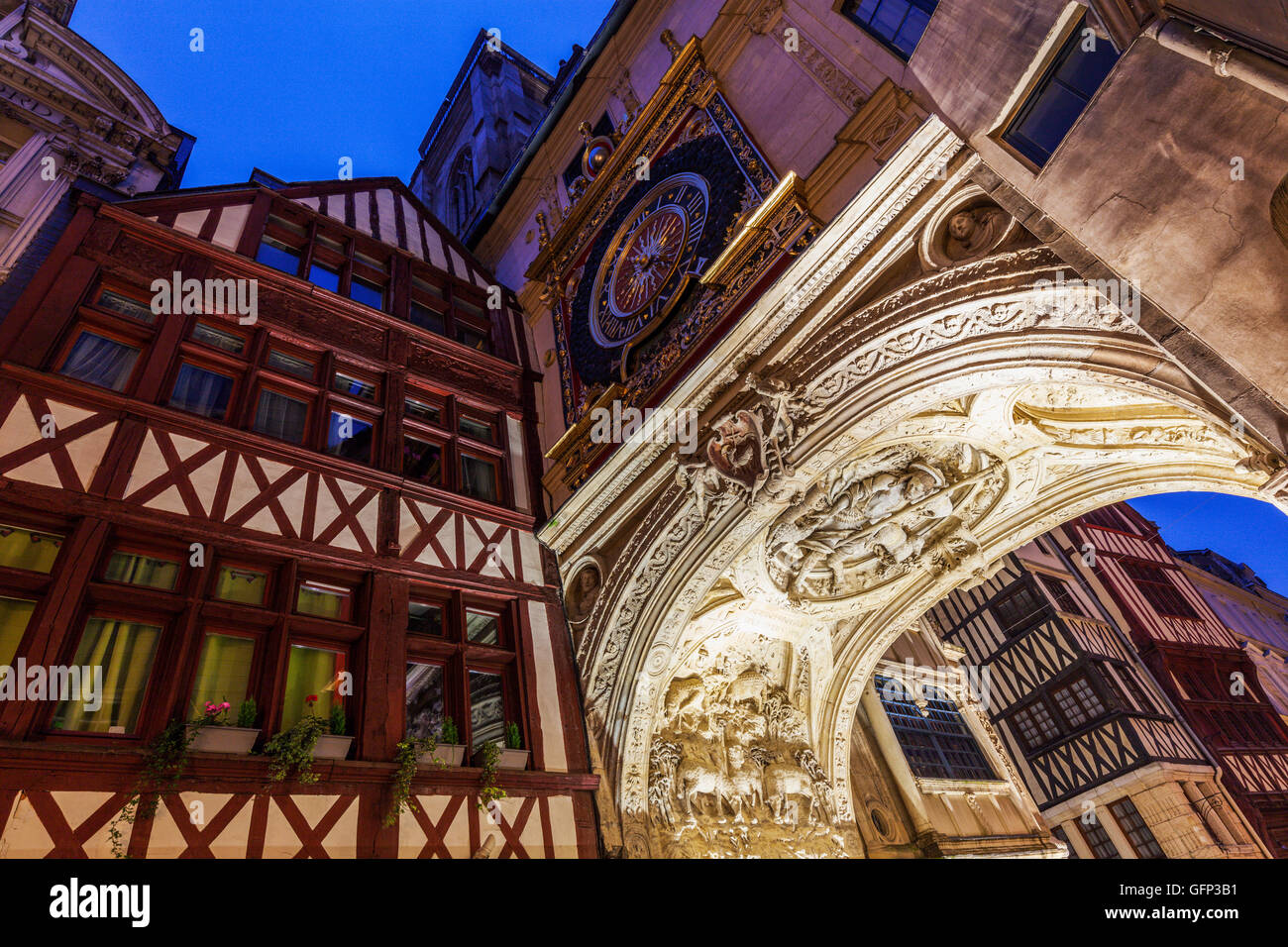 The Great Clock in Rouen. Rouen, Normandy, France Stock Photo - Alamy