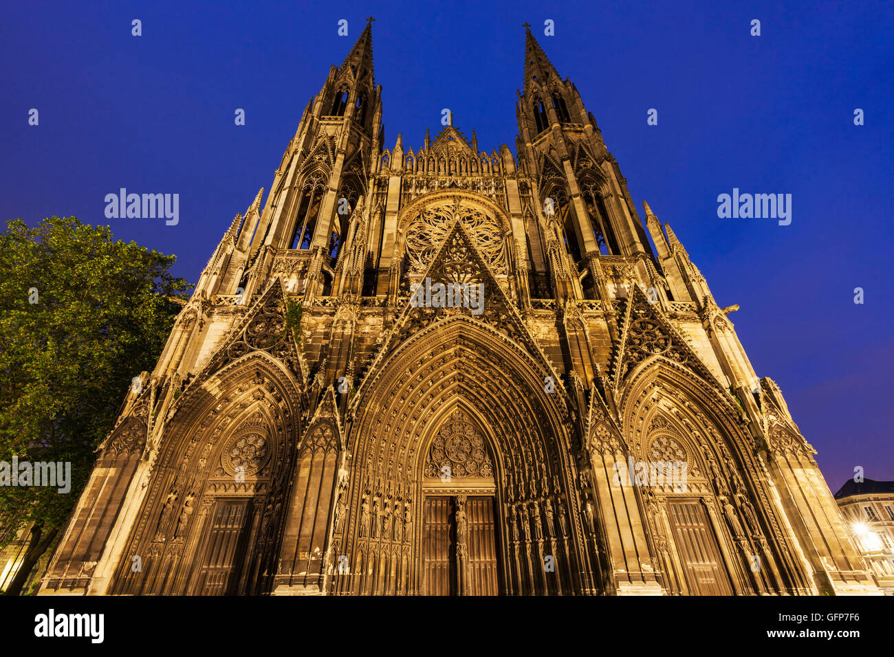 Louen Rouen Abbey church of Saint-Ouen in Rouen. Rouen, Normandy, France Stock ...