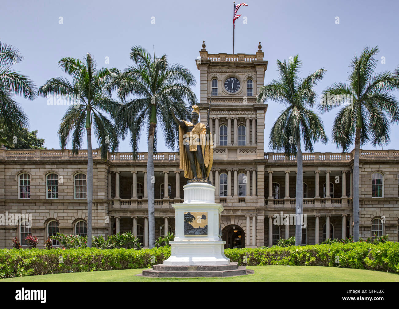 Aliiolani Hale Building, Hawaii, USA, Saturday, May 07, 2016. Stock Photo