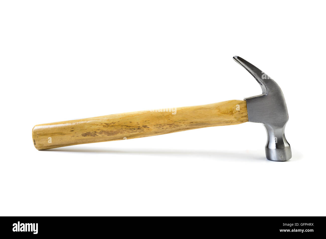 Claw steel hammer isolated on white Stock Photo