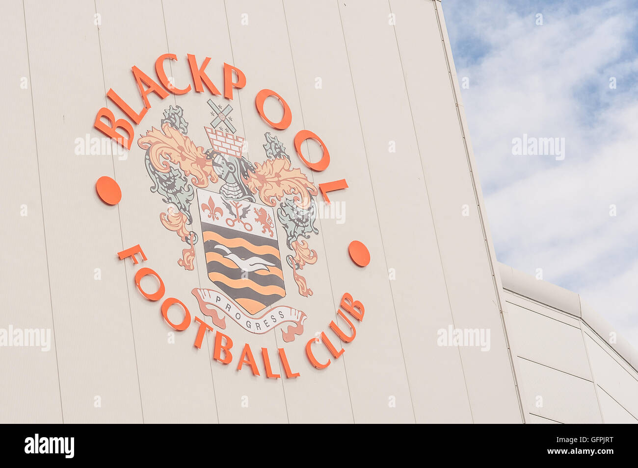 Blackpool Football Club. Bloomfield Road Stadium. Stock Photo
