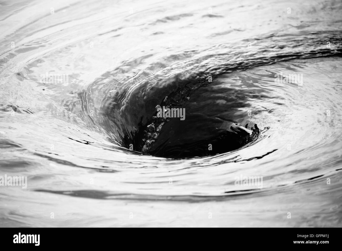 Whirlpool of water. Stock Photo