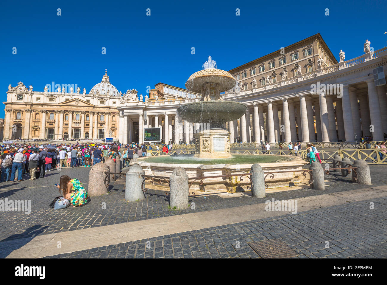 Piazza San Pietro Rome Stock Photo