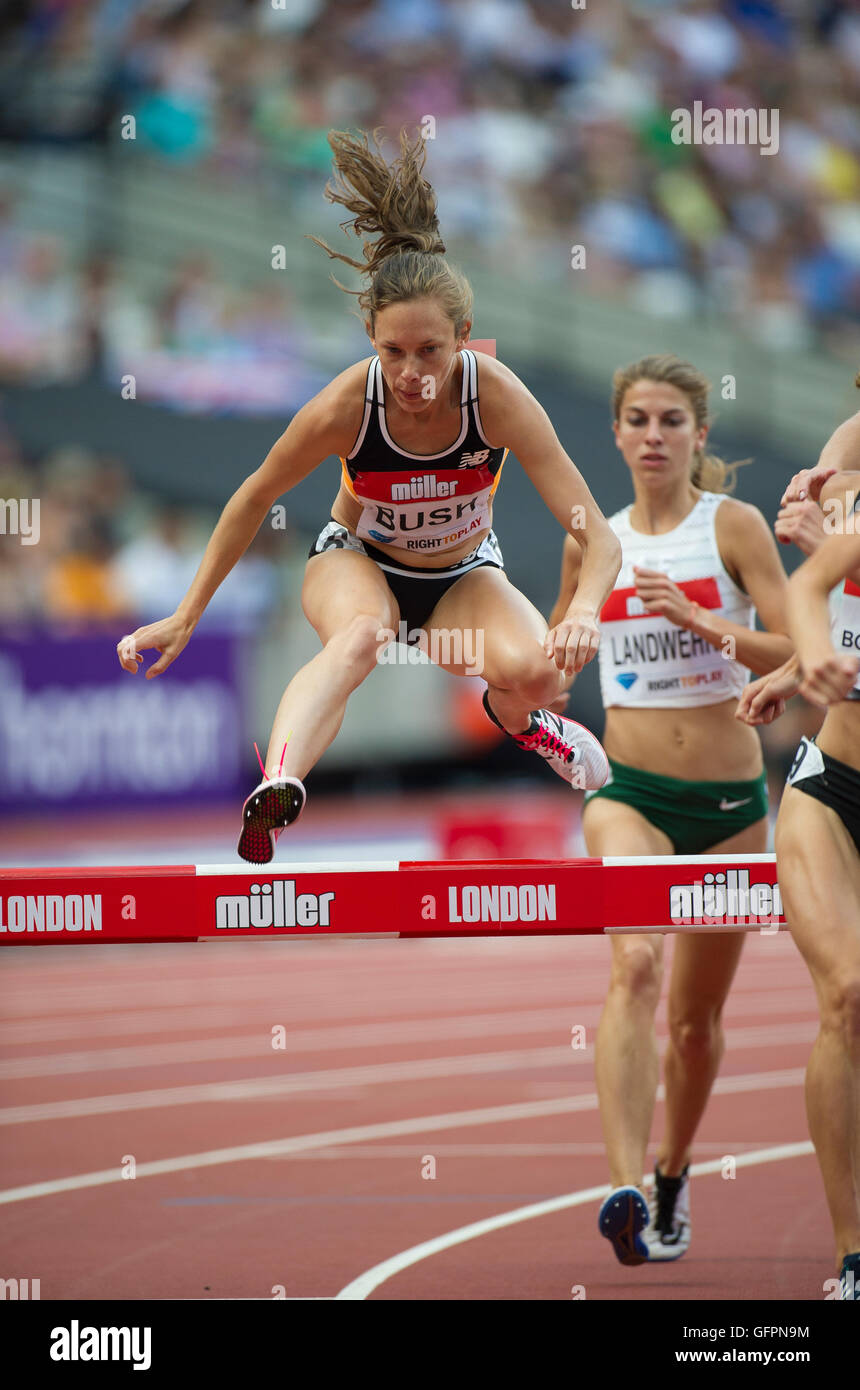 LONDON, ENGLAND - JULY 22: Nicole Bush women's 3000m Steeplechase Day ...