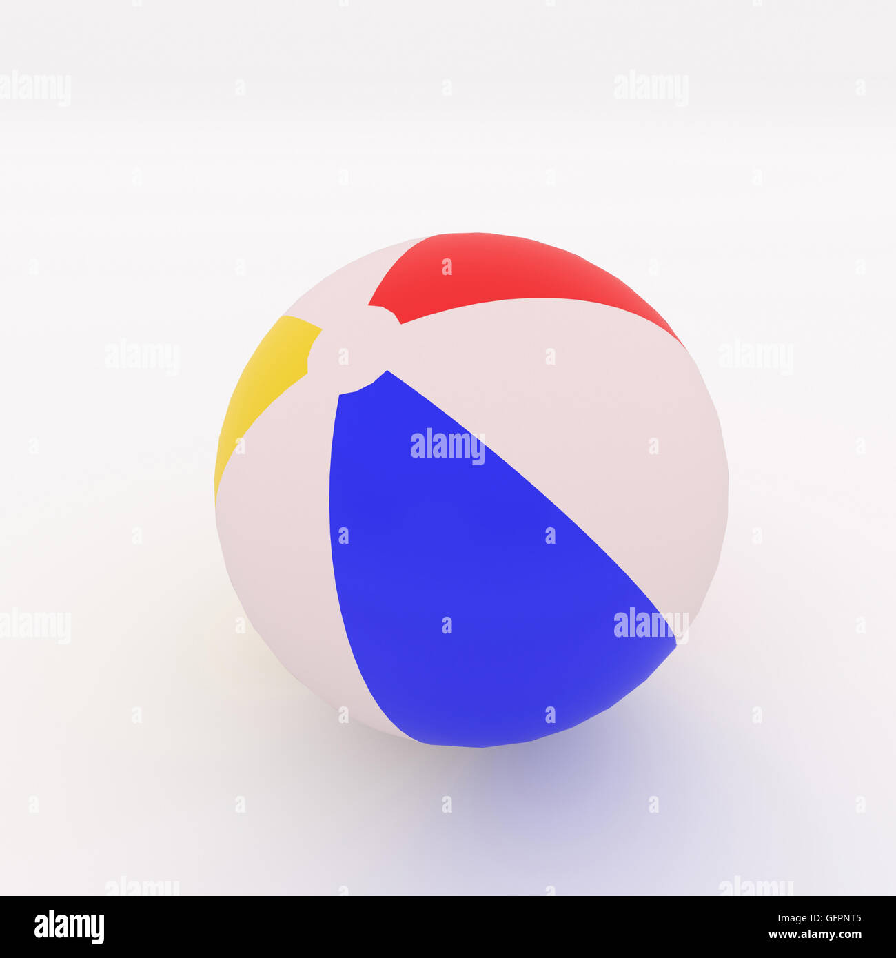 3D rendering of Beach ball isolated on a white background Stock Photo ...