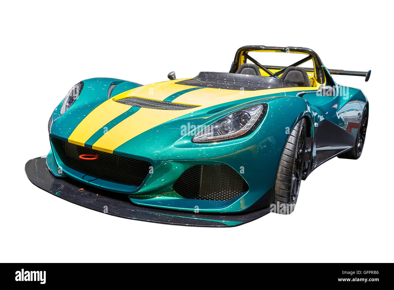 Yellow lotus sports car hi-res stock photography and images - Alamy