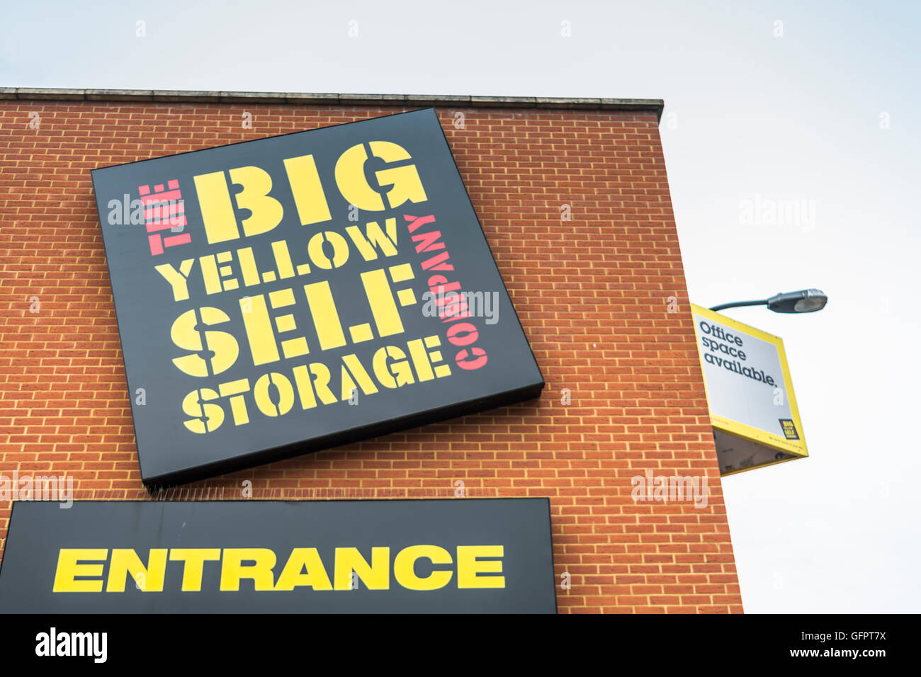 The Big Yellow Self Storage building and offices on Kennington Road