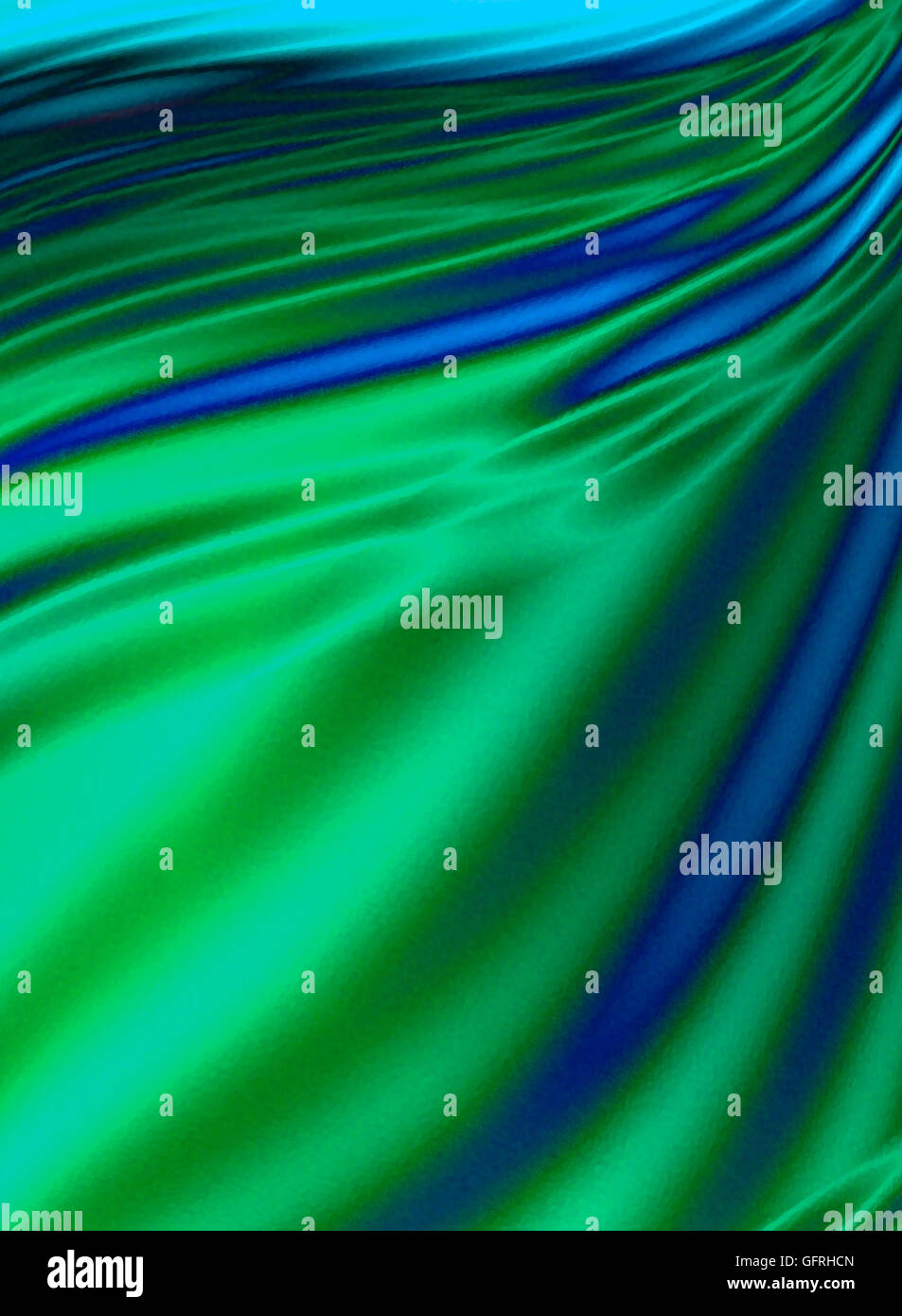 Green wavy background with blue wavy smudges Stock Photo - Alamy