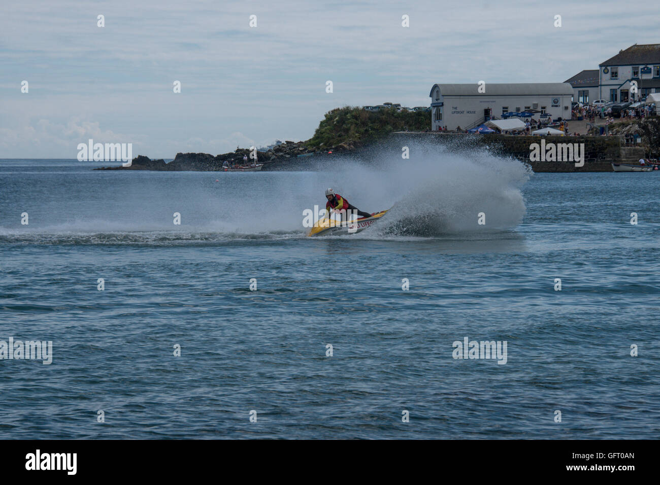 Beach lifeguards are set to make a splash with new jet ski patrols in Cornwall Stock Photo