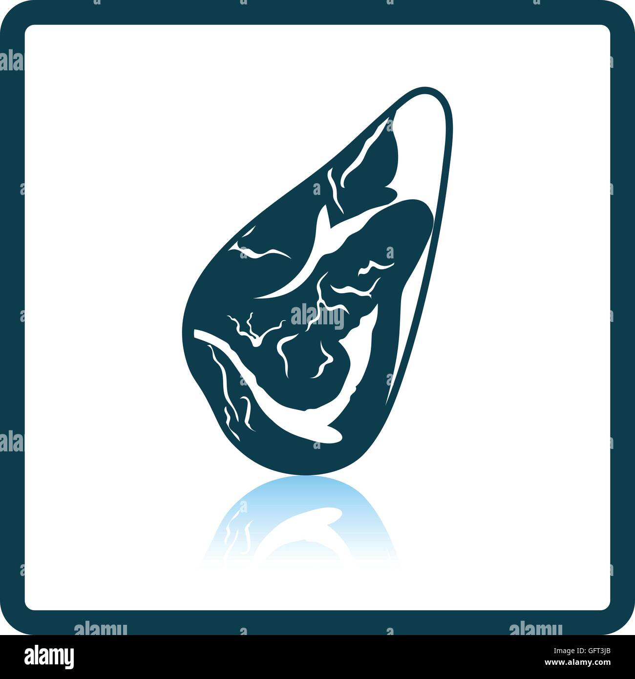 Meat steak icon. Shadow reflection design. Vector illustration Stock ...
