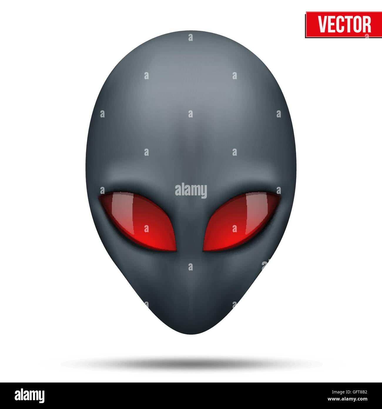 Alien head creature from another world. Vector. Stock Vector