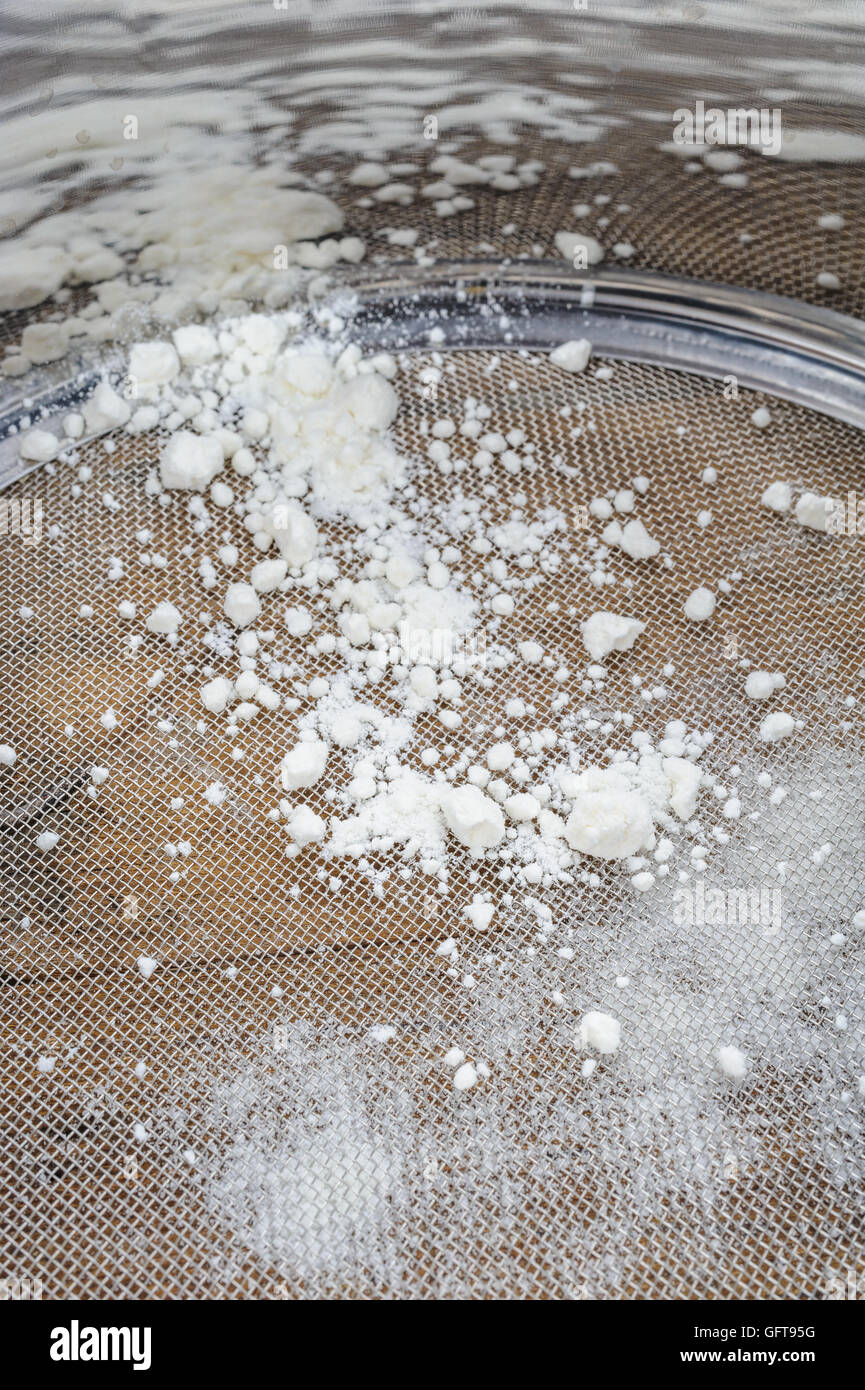 detail of powder in the kitchen while cooking Stock Photo - Alamy