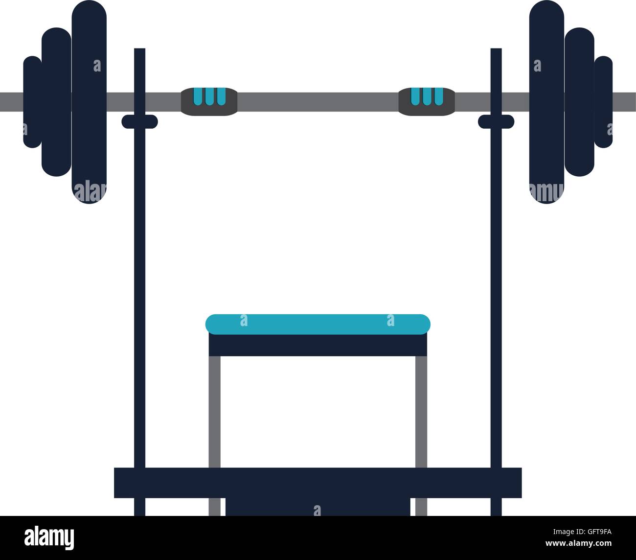 barbell and bench icon Stock Vector Image & Art Alamy