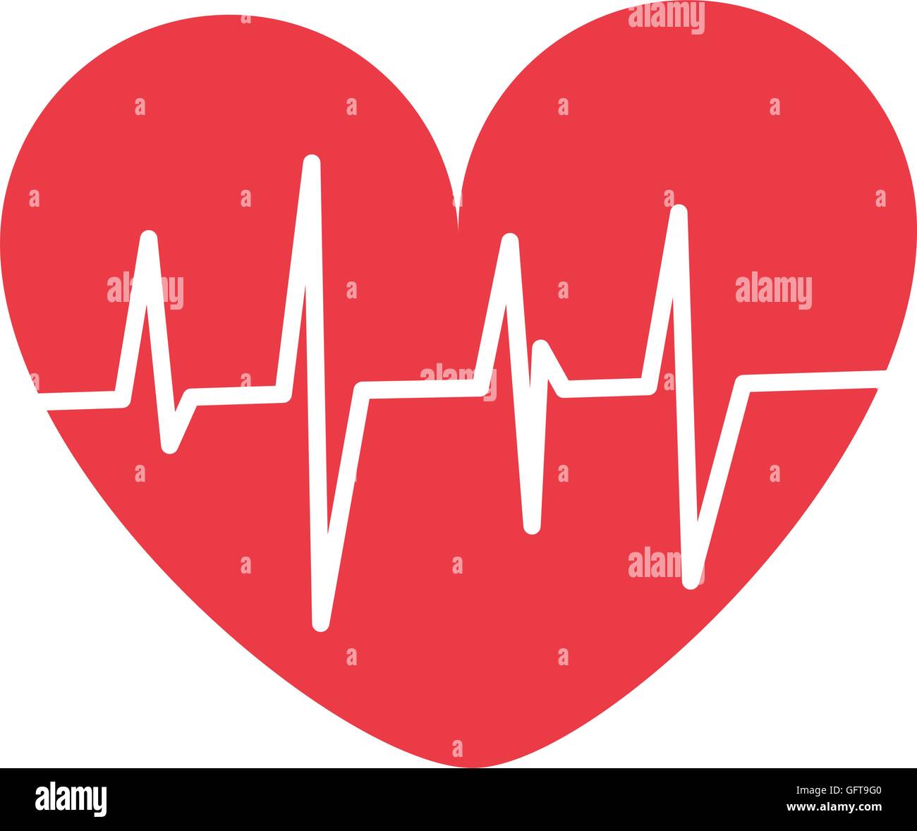 heart with cardiogram icon Stock Vector Image & Art - Alamy