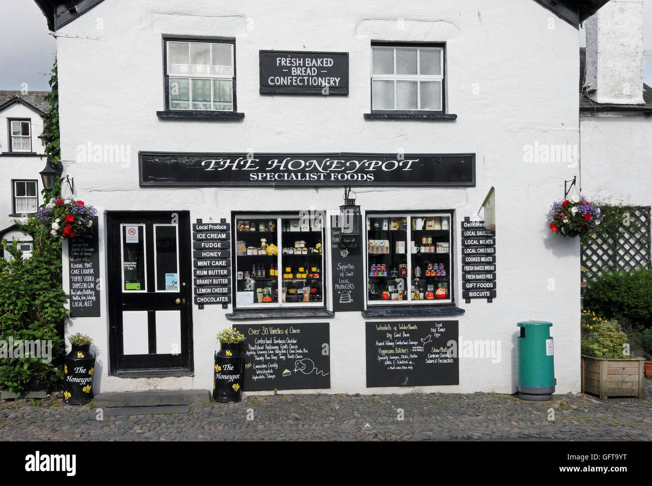 The Honeypot, specialist foods shop, Hawkshead, Cumbria Stock Photo