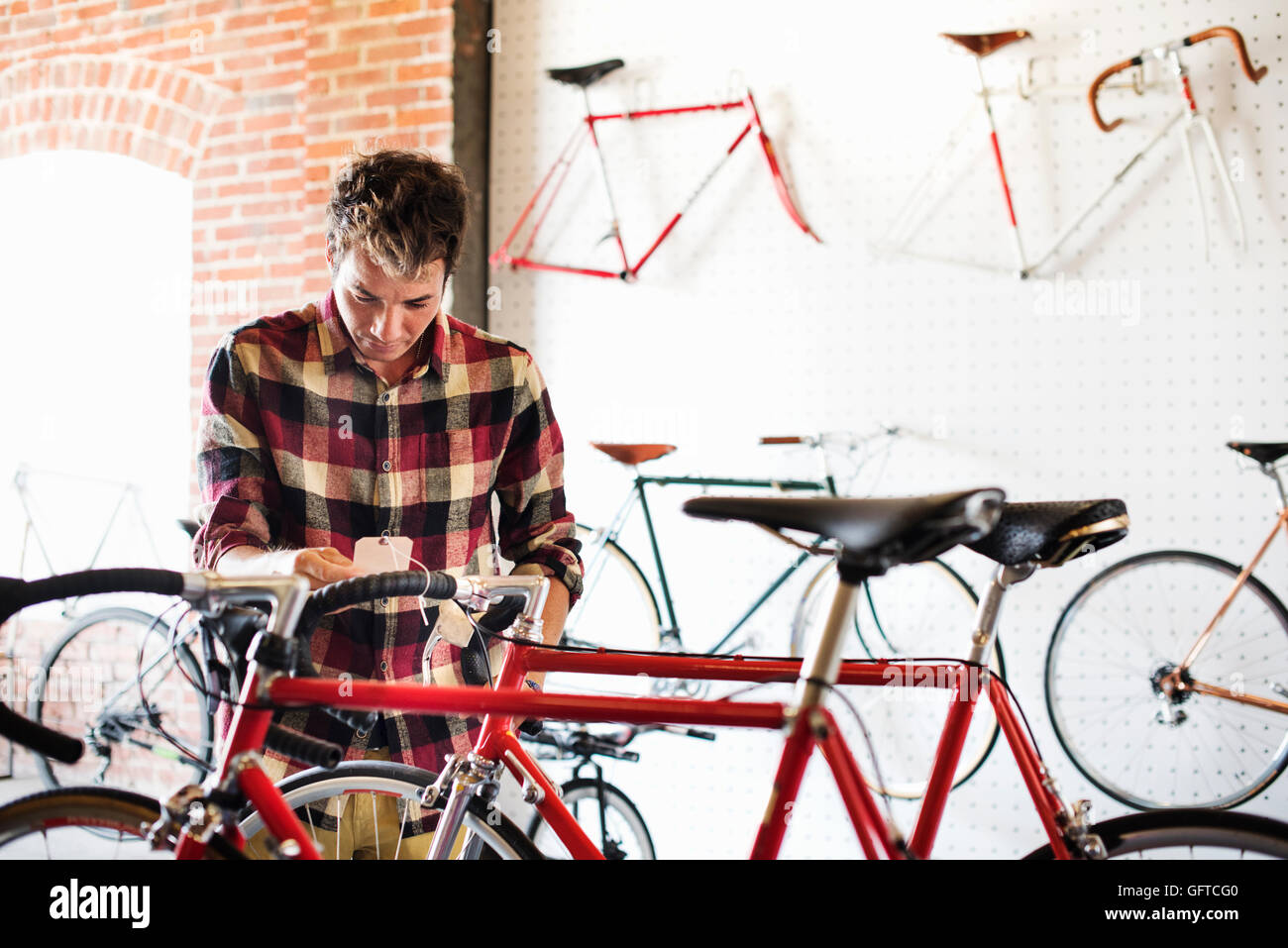 Male on cycle hires stock photography and images Alamy