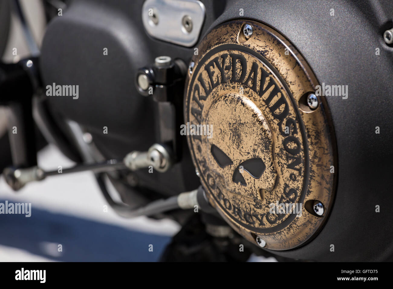 Harley skull hi-res stock photography and images - Alamy