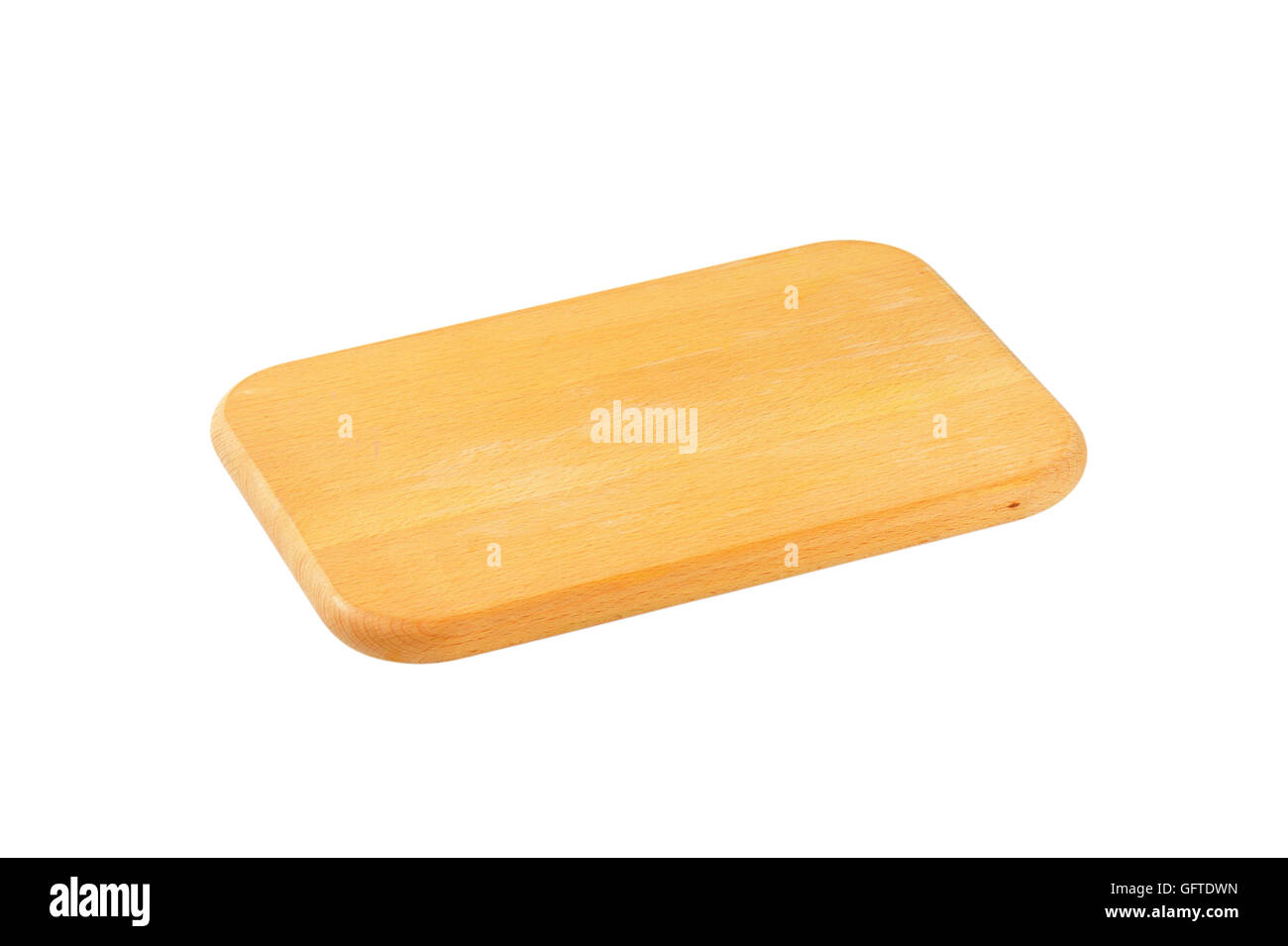 Rectangle wooden cutting board with rounded edges Stock Photo Alamy