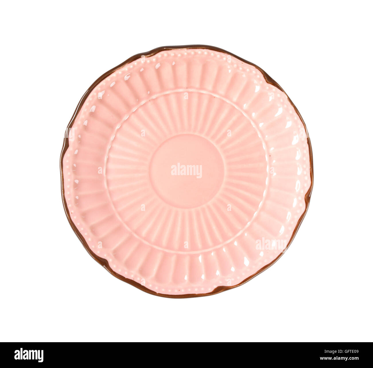 Antique decorative pink dessert plate Stock Photo Alamy