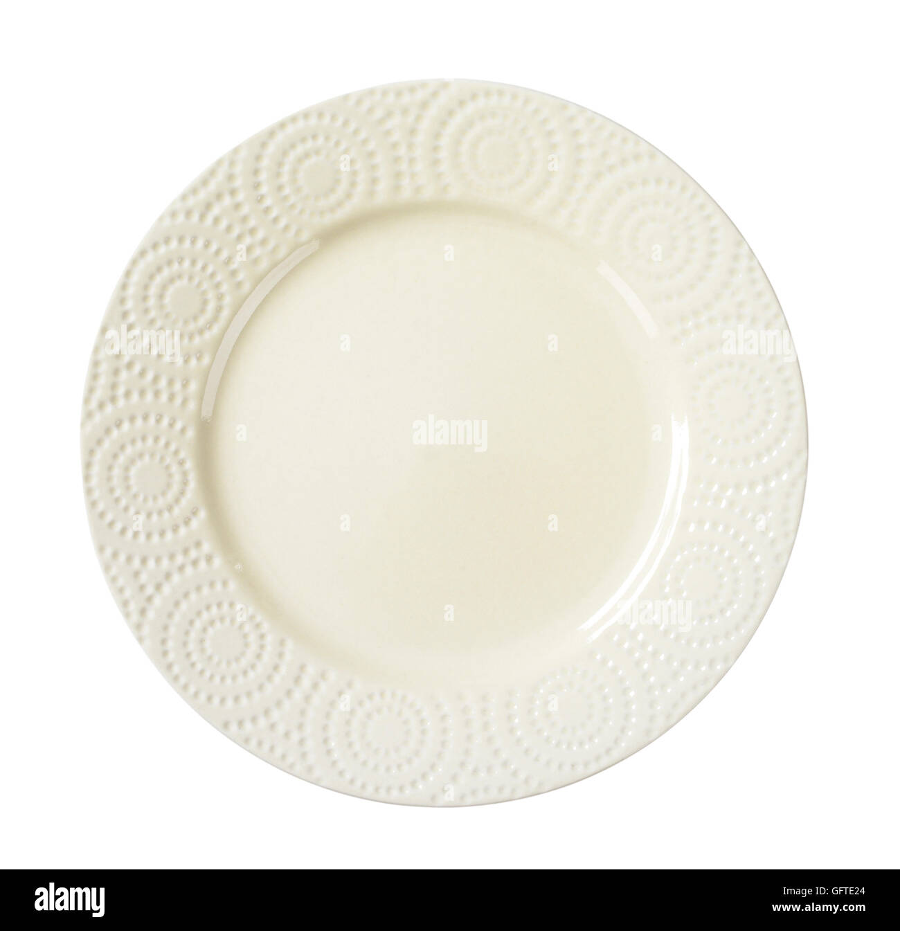 dinner plate with decorative rim Stock Photo